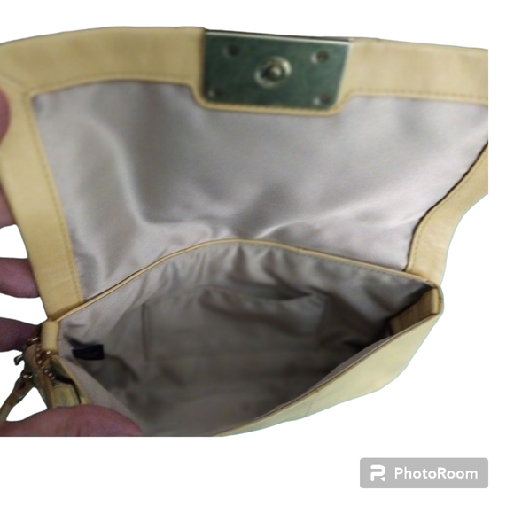 COACH Leather Kristin Wristlet, Canary golden yellow. EUC, carried once. - Picture 4 of 7